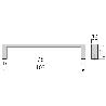 EMUCA LOTE DE 25 TIRADORES PARA MUEBLE FUJI, L103MM, INTEREJE 96MM, ZAMAK, NIQUEL SATINADO