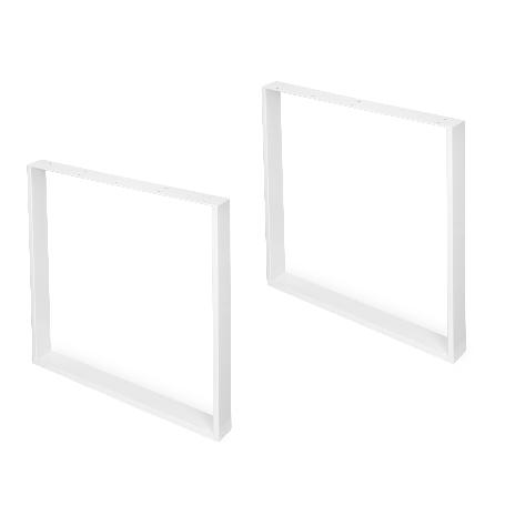  JUEGO DE PATAS RECTANGULARES SQUARE PARA MESA, ANCHO 800MM, ACERO, PINTADO BLANCO