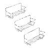 EMUCA LOTE DE 3 ESTANTES ESPECIEROS PARA MUEBLES DE COCINA SUPRA, ACERO, CROMADO