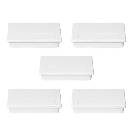  PASACABLES PLASQUARE 1 PARA MESA, PLÁSTICO BLANCO, PLÁSTICO