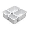  KIT DE 4 CUBOS ORGANIZADORES PARA CAJÓN DE BAÑO TIDY, PLÁSTICO, BLANCO