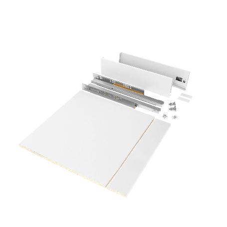  KIT DE CAJÓN PARA COCINA O BAÑO VERTEX DE ALTURA 93MM CON TABLEROS INCLUIDOS, MÓDULO 600MM, PINTADO BLANCO