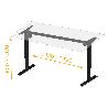  MESA MOTORIZADA REGULABLE EN ALTURA LIFT TABLE, ACERO, PINTADO BLANCO