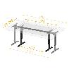  MESA MOTORIZADA REGULABLE EN ALTURA LIFT TABLE, ACERO, PINTADO BLANCO