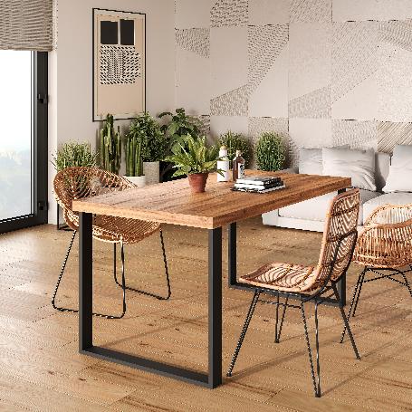 Tablero De Mesa De Madera De Mango Maciza 100x30 Cm - Superficie Renovadora Para Comedor, Cocina O Escritorio, Estilo Rústico