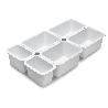  KIT DE 6 CUBOS ORGANIZADORES PARA CAJÓN DE BAÑO TIDY, PLÁSTICO, BLANCO