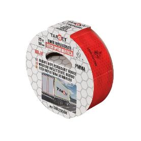 CINTA ADHESIVA REFLECTANTE SEGMENTADA ROJA 25M X 50MM