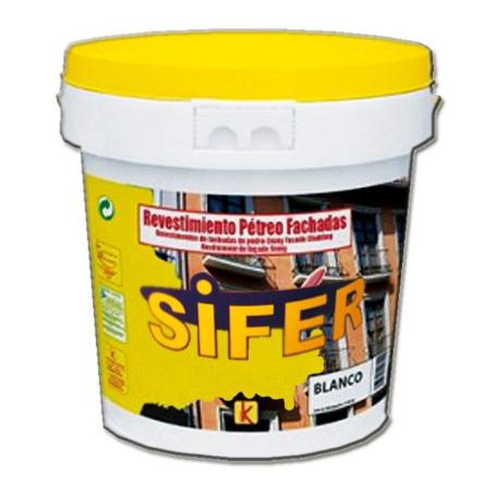 SIFER PINTURA  FACHADA PETREA ANTIMOHO LISA BLANCA MAT 5K