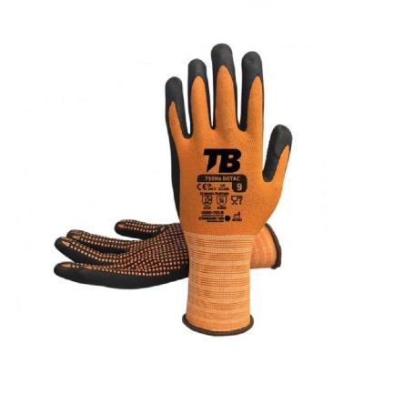 GUANTE NYLON NARANJA NITRILO FOAM  TALLAS M-L-XL T/GUANTE TALLA M-8