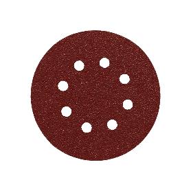 LIJA RECAMBIO VELCRO DISCO Ø 125 MM. CON AGUJEROS GRANO  80 (10 PIEZAS)