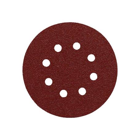 LIJA RECAMBIO VELCRO DISCO Ø 125 MM. CON AGUJEROS GRANO  80 (10 PIEZAS)