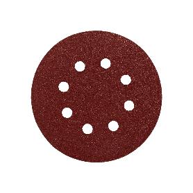 LIJA RECAMBIO VELCRO DISCO Ø 125 MM. CON AGUJEROS GRANO 180 (10 PIEZAS)