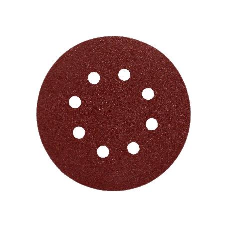 LIJA RECAMBIO VELCRO DISCO Ø 125 MM. CON AGUJEROS GRANO 180 (10 PIEZAS)