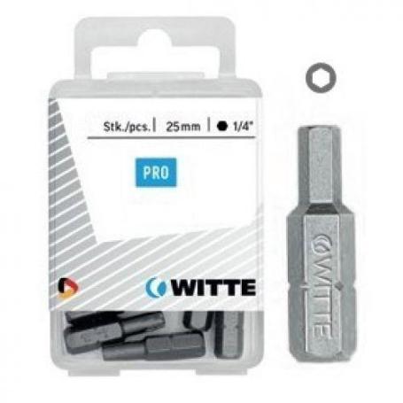 WITTE-427081-10 PUNTAS EN CAJITA DE PLÁSTICO LARGO 25 MM (SW 2)