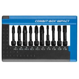WITTE-28478-JUEGO DE 10 PUNTAS DE IMPACTO COMBIT-BOX EN BLÍSTER INDIVIDUAL
