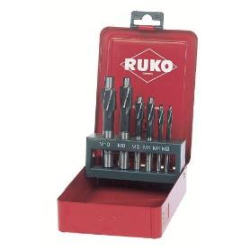 RUKO-102450-JUEGO DE 6 AVELLANADORES PLANOS HSS DIN 373 PASO FINO