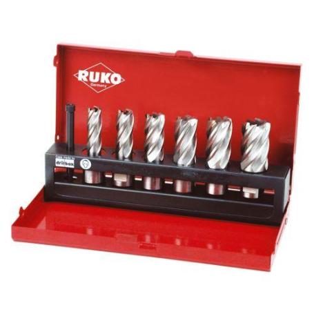 RUKO-108820-JUEGO DE 6 BROCAS HUECAS HSS V&#XE1;STAGO WELDON