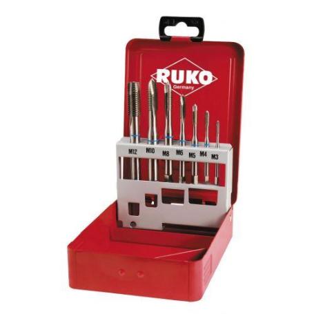 RUKO-245057-JUEGO DE 7 MACHOS M&#XE1;QUINA M DIN 371 / 376 HSS RECTIFICADOS TIPO B