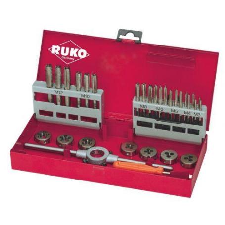 RUKO-245010-JUEGO HERRAMIENTAS DE ROSCAR (31 PIEZAS)