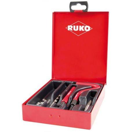 RUKO-244201-JUEGO DE 18 PIEZAS PARA REPARACI&#XF3;N DE ROSCAS M4 PROCOIL