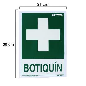 CARTEL BOTIQUIN 30X21 CM.