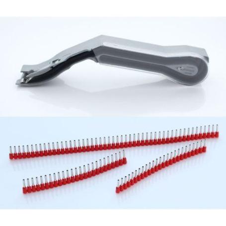 JOKARI-J60110-10 TIRAS DE 50 MANGUITOS ROJOS DE 1 MM2 X 8 MM PARA QUADRO PLUS