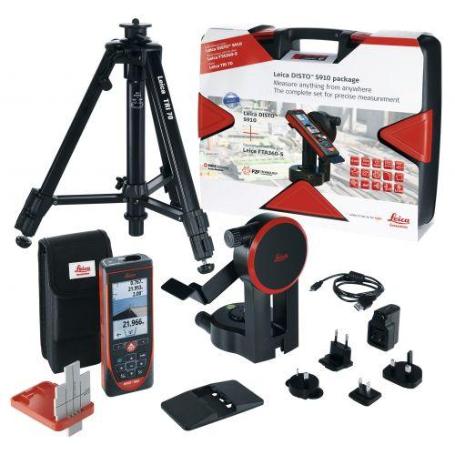 LEICA GEOSYSTEMS-887900-MEDIDOR L&#XE1;SER S910 TOUCH + TR&#XED;PODE + ADAPTADOR PARA TR&#XED;PODE + TABLILLA DE PU