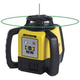 LEICA GEOSYSTEMS-6011487-NIVEL LÁSER GIRATORIO RAYO VERDE RUGBY 640 GREEN + RE120 + RC400