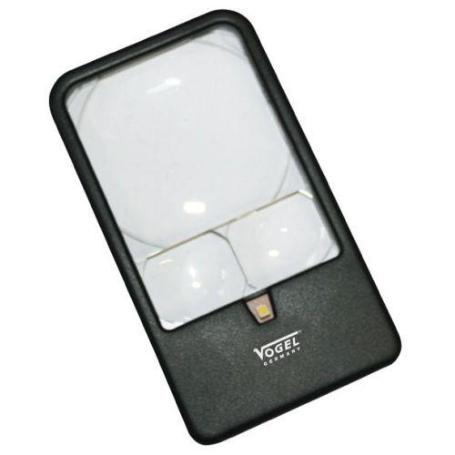 VOGEL-601230-LUPA DE BOLSILLO CON LED, AUMENTO X3 / X5 / X7