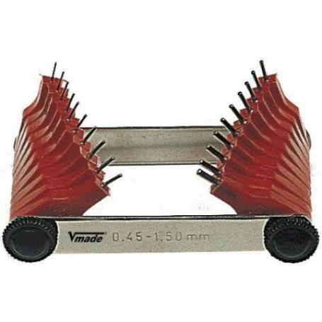 VOGEL-472201-JUEGO CALIBRES PARA INYECTORES, PASOS 0,45-1,5 MM