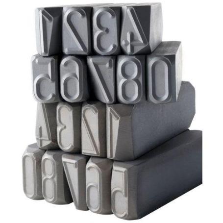 GRAVUREM-30020000-JUEGO NUMERACIÓN MEDIDAS ESPECIALES 9 PIEZAS (0-9) STANDARD (20 MM)