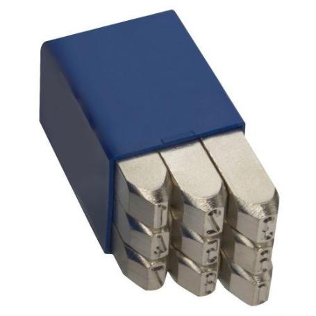 GRAVUREM-11006000-JUEGO NUMERACIÓN N  1 EXTRA-EXTRA 9 PIEZAS (0-9) - ESPECIAL PARA ACERO INOX (6 MM)