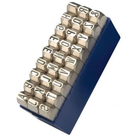 GRAVUREM-11108000-JUEGO ABECEDARIO N  1 EXTRA-EXTRA 27 PIEZAS (A-Z) - ESPECIAL PARA ACERO INOX (8 MM)