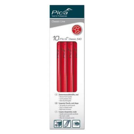PICA-540/24-10-CAJA CON 10 LÁPICES DE CARPINTERO DE 24 CM