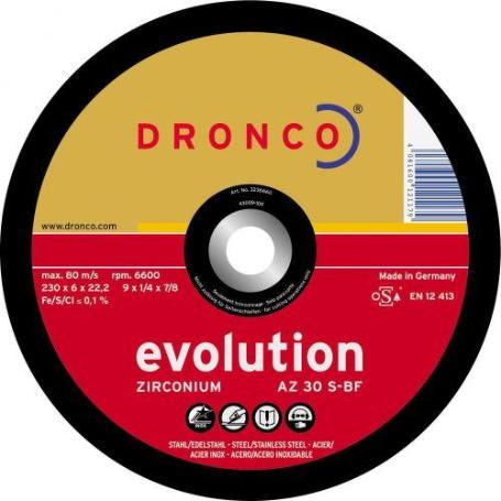 DRONCO-AZ30S-150-DISCO DE DESBASTE AZ 30 S EVOLUTION-METAL 150 X 6 MM (CAJA 10)