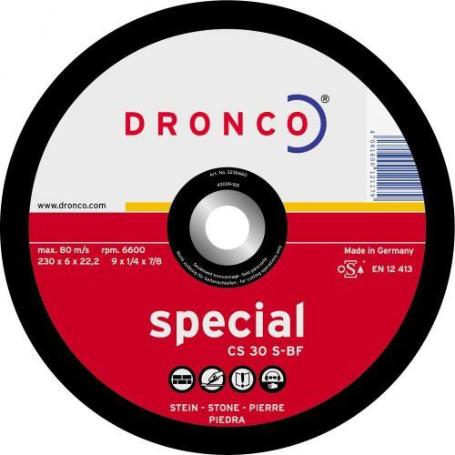 DRONCO-CS30S-180-DISCO DE DESBASTE CS 30 S SPECIAL-PIEDRA, 180 X 6 MM (CAJA 10)