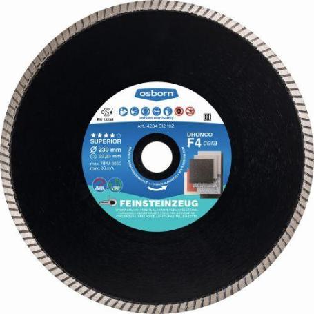 DRONCO-F4CERA-180-DISCO DE DIAMANTE SUPERIOR F4 CERA-GRES (ANTES GRFX) &#XD8; 180 MM