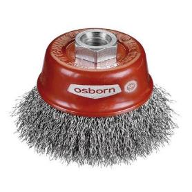OSBORN-2008613062-CEPILLO TAZA ACERO LATONADO DE ALAMBRE ONDULADO CON TUERCA M14 Y FILAMENTO DIAMETRO  0.30 MM (75X