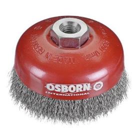 OSBORN-2008613064-CEPILLO TAZA ACERO LATONADO DE ALAMBRE ONDULADO CON TUERCA M14 Y FILAMENTO DIAMETRO  0.30 MM (100