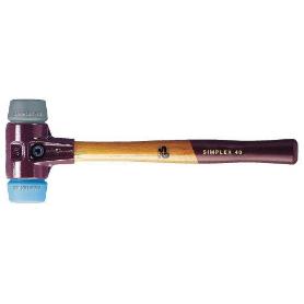 HALDER-3013.040-MAZA DE TPE AZUL + GRIS SIMPLEX DIAMETRO  40 MM