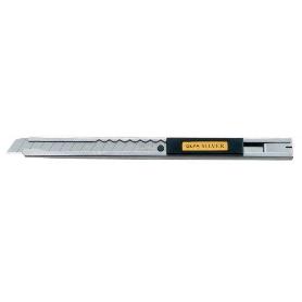 OLFA-SVR-1-C&#XFA;TER CON BLOQUEO AUTOMÁTICO, MANGO DE ACERO INOXIDABLE Y CUCHILLA DE 9 MM