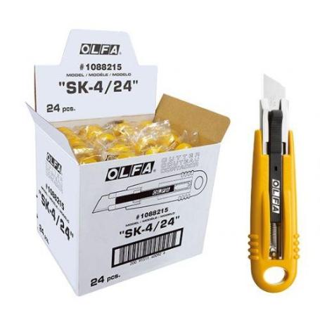 OLFA-SK-4/24-CUTTER DE SEGURIDAD CON CUCHILLA TRAPEZOIDAL DE 17,5 MM EN BOLSA DE PLÁSTICO (CAJA 24)