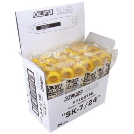 OLFA-SK-7/24-CUTTER DE SEGURIDAD CON CUCHILLA TRAPEZOIDAL DE 12,5 MM EN BOLSA DE PLÁSTICO (CAJA 24)