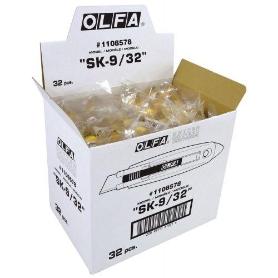 OLFA-SK-9/32-CUTTER DE SEGURIDAD CON PúA DE METAL DURO Y CUCHILLA TRAPEZOIDAL DE 17,5 MM EN BOLSA DE PLÁSTICO 