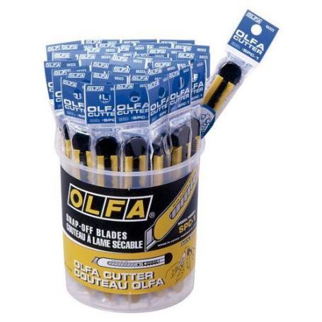 OLFA-SPC-1/40-PACK DE 40 C&#XFA;TERS BÁSICOS CON CUCHILLA 9 MM