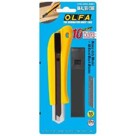 OLFA-BN-AL/BB/10BB-C&#XFA;TER DE BLOQUEO AUTOMÁTICO BN-AL Y 10 CUCHILLAS EXCEL BLACK DE 18 MM