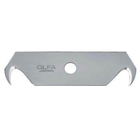 OLFA-HOB-2-PACK DE 5 CUCHILLAS-GANCHO 64X17,5X0,4 MM PLATEADAS