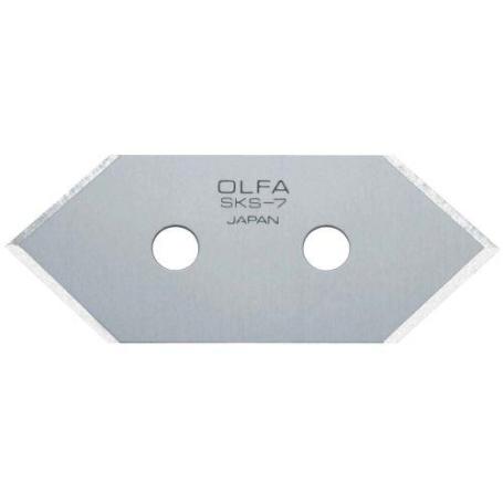 OLFA-MCB-1-PACK DE 5 CUCHILLAS CORTE 45&#XBA; 49X20X0,3 MM PLATEADAS