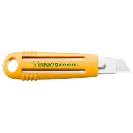 OLFA-SK-4/GREEN-C&#XFA;TER PLÁSTICO RECICLADO CON CUCHILLA TRAPEZOIDAL DE 17,5 MM