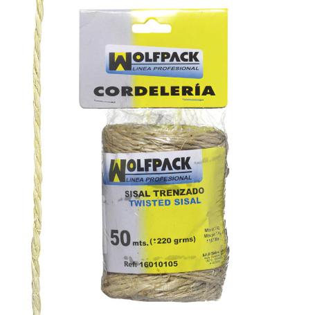 CUERDA SISAL Nº1 2 CABOS (BOBINA 220 GR. / 50 M.)